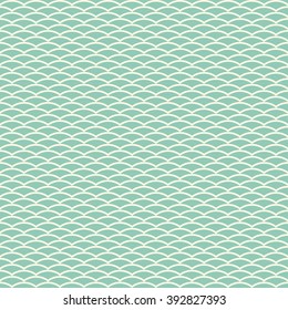 Vector seamless abstract pattern. Wavy geometric ornament. Retro vintage design.
