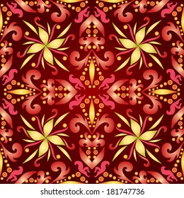 Vector seamless abstract pattern.Copy that square to the side,you'll get seamlessly tiling pattern which gives the resulting image. Endless texture for printing onto fabric and paper or scrap booking.