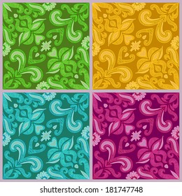 Vector seamless abstract pattern.Copy that square to the side,you'll get seamlessly tiling pattern which gives the resulting image. Endless texture for printing onto fabric and paper or scrap booking.
