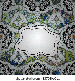 Vector. Seamless Abstract Retro Background Design. Neutral, white and black on colors. Tender fabric pattern. Pattern.