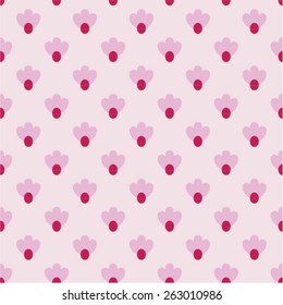 vector seamless abstract stylized minimalistic flower regular print
