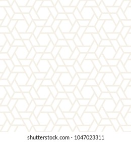 Vector seamless abstract subtle pattern. Modern stylish stripes texture. Repeating geometric tiles with hexagonal elements