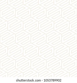 Vector seamless abstract subtle pattern. Modern stylish stripes texture. Repeating geometric tiles with hexagonal elements