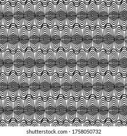 Vector seamless abstract transparent geometric  black and white pattern background tile 