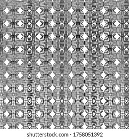 Vector seamless abstract transparent 
geometric black and white pattern background tile 