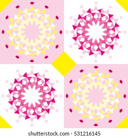 Vector Seamless abstract triangle  Patterns with pink background can be used for wallpaper, pattern fills, web page backgrounds, surface textures.