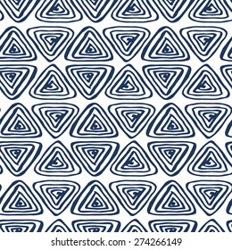 Vector seamless abstract triangle spiral pattern