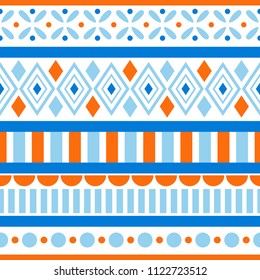 Vector seamless abstract tribal pattern. Ethnic seamless pattern. 