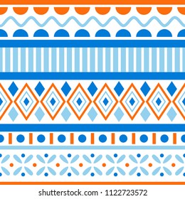 Vector seamless abstract tribal pattern. Ethnic seamless pattern. 