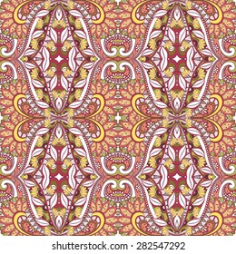 Vector Seamless Abstract Tribal Pattern. Hand Drawn Ethnic Texture, Flight of Imagination