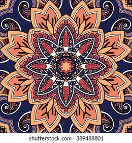 Vector Seamless Abstract Tribal Pattern. Hand Drawn Ethnic Texture, Flight of Imagination