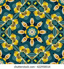 Vector Seamless Abstract Tribal Pattern. Hand Drawn Ethnic Texture, Flight of Imagination