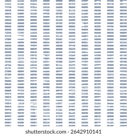 vector seamless abstract vertical farm house blue stripes on white background. Texture uneven streaks of paint. Hand drawing used for textile.