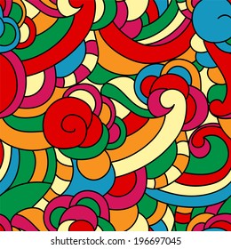 Vector seamless abstract wallpaper. Multicolor design background