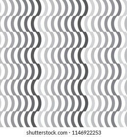 Vector seamless abstract wavy background in grey hints.