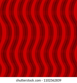 Vector seamless abstract wavy vertical striped red black pattern on a dark background