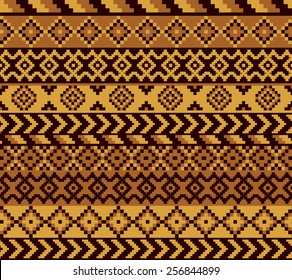 vector seamless african pattern with geometric elements
