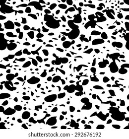 Vector seamless animal black and white pattern. Leopard, cheetah, dalmatians background.