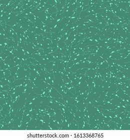 Vector seamless Aqua Menthe color pattern on a turquoise background of round drops or splashes. Texture for fabric or packaging, drawing for printing on wrapping paper