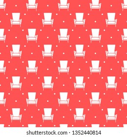 Vector seamless armchair pattern. Cushioned furniture. Design for banner, poster or print.