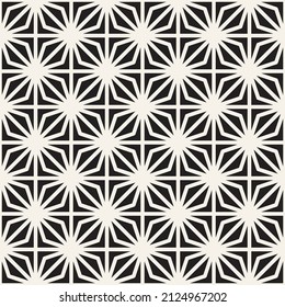Vector seamless Art Deco lattice pattern. Repeating geometric triangle elements grid. Stylish monochrome background design.