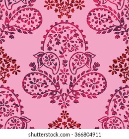 vector seamless artistic graphical original orient paisley pattern. spring summer time, holidays, oriental flower background print, leaves, nature, organic motifs.