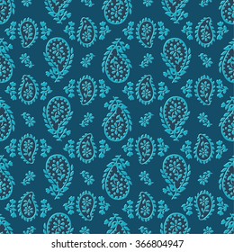 vector seamless artistic graphical original orient paisley pattern. spring summer time, holidays, oriental flower background print, leaves, nature, organic motifs.