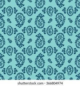 vector seamless artistic graphical original orient paisley pattern. spring summer time, holidays, oriental flower background print, leaves, nature, organic motifs.