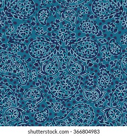 vector seamless artistic graphical original orient paisley pattern. spring summer time, holidays, oriental flower background print, leaves, nature, organic motifs.