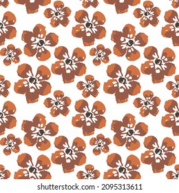 Vector seamless autumn flower pattern delicate different Seamless pattern. White flowers of a cherry on a white background. wallpaper vintage vector design background