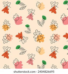 Vector seamless autumn pattern design