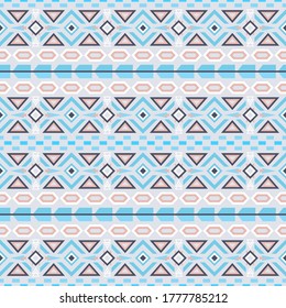 Vector seamless aztec pattern. Background with geometric ethnic ornament for design and print.