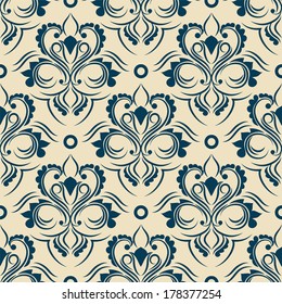 vector seamless backdrop. damask pattern. flower wallpaper
