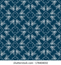 vector seamless backdrop. damask pattern. flower wallpaper 