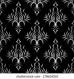 vector seamless backdrop. damask pattern. flower wallpaper