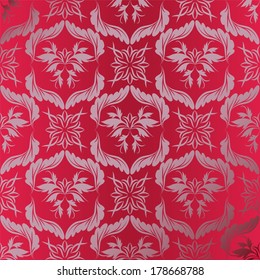 vector seamless backdrop. damask pattern. flower wallpaper