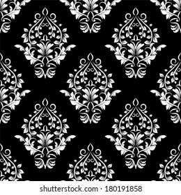 vector seamless backdrop. damask pattern. flower wallpaper