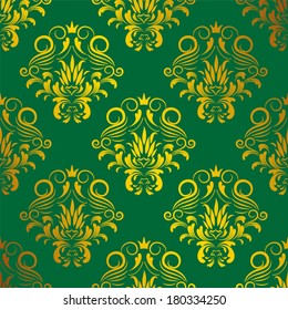 vector seamless backdrop. damask pattern. flower wallpaper