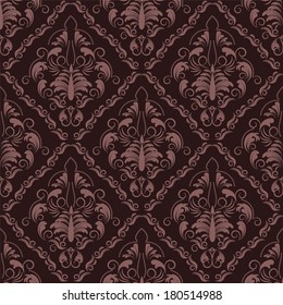 vector seamless backdrop. damask pattern. flower wallpaper 