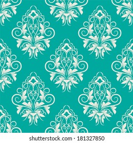 vector seamless backdrop. damask pattern. flower wallpaper 
