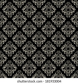 vector seamless backdrop. damask pattern. flower wallpaper 