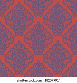 vector seamless backdrop. damask pattern. flower wallpaper