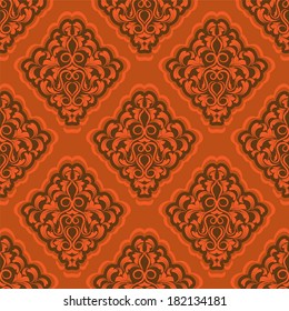 vector seamless backdrop. damask pattern. flower wallpaper 