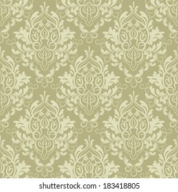 vector seamless backdrop. damask pattern. flower wallpaper 