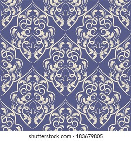 vector seamless backdrop. damask pattern. flower wallpaper