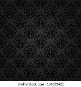 vector seamless backdrop. damask pattern. flower wallpaper 