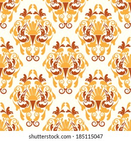 vector seamless backdrop. damask pattern. flower wallpaper
