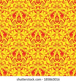 vector seamless backdrop. damask pattern. flower wallpaper