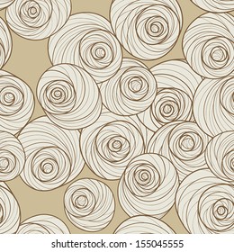 Vector seamless background with abstract graphic(beige)_eps.10