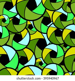vector seamless background with abstract lens, superimposed on each other